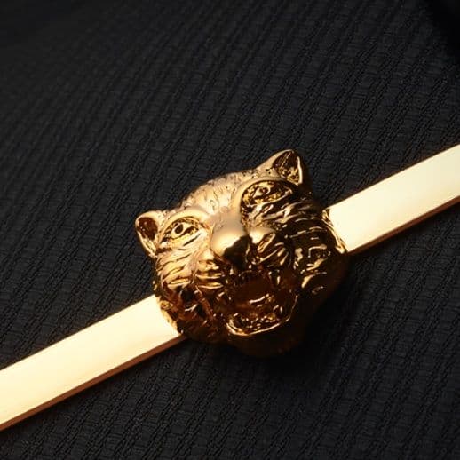 ネクタイピン 猛虎立体彫刻ネクタイピン