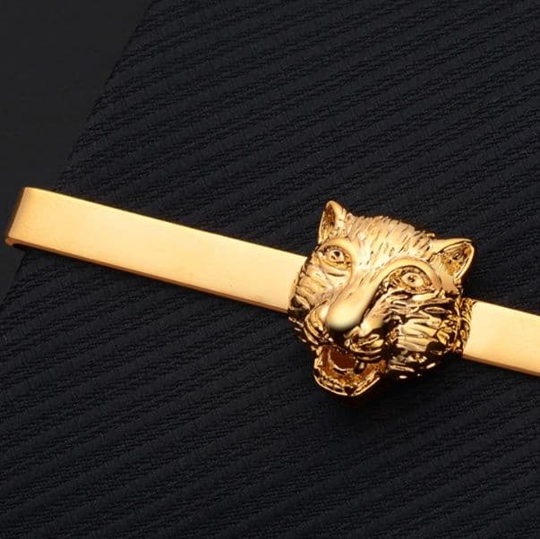 ネクタイピン 猛虎立体彫刻ネクタイピン