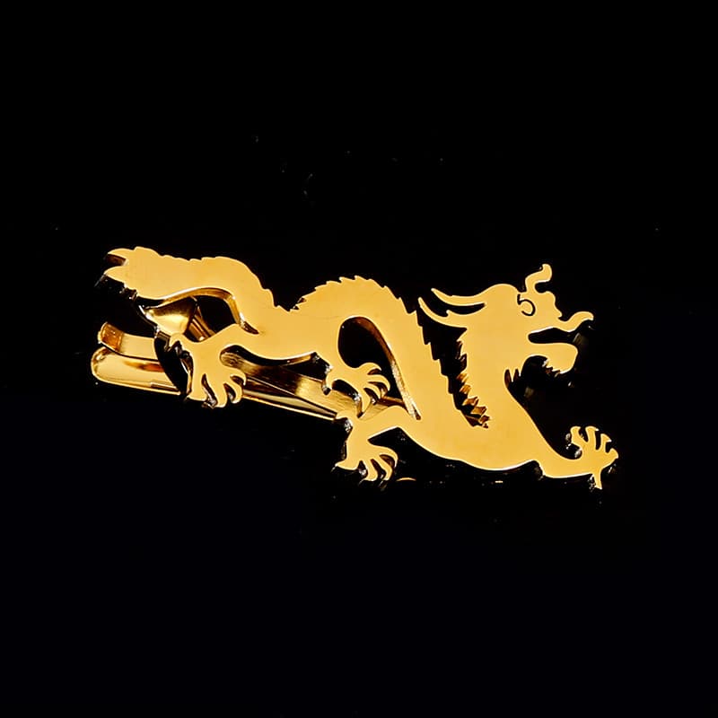 東洋龍シルエット　金　ネクタイピン