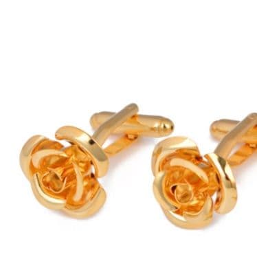 ネクタイピン 立体薔薇花柄袖扣ネクタイピンセット